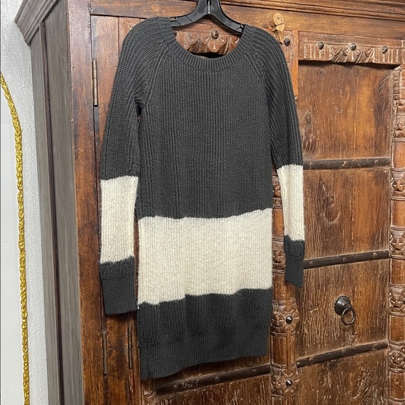 Free People Oversized Stripe Knit Sweater Tunic | Size S - Picture 5 of 6